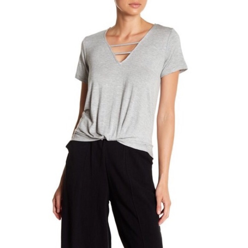 NEW Good Luck Gem Bar Front Twist Tee